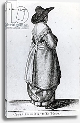 Постер Холлар Вецеслаус (грав) Wife of a Citizen of London, 1643