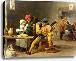 Постер Теньерс Давид Младший Peasants Making Music in an Inn, c.1635