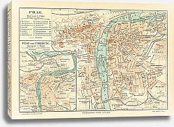 Постер Карта Праги, конец 19 в. 3