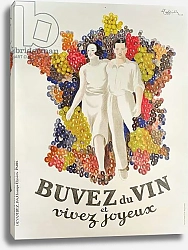 Постер Капиелло Леонетто 'Drink wine, live joyfully', poster promoting wine, 1933