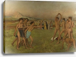 Постер Дега Эдгар (Edgar Degas) Упражняющиеся юные спартанцы