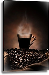 Постер Чашка дымящегоя кофе