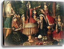 Постер Школа: Персидская 19в. Women and Children in a Garden, 19th century