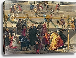 Постер Панини Джованни Паоло Preparation For the Firework Display Held at Piazza Navona, Rome, 1729 2