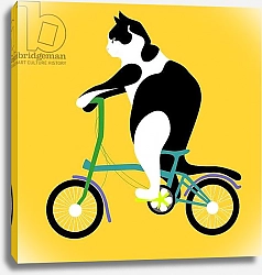 Постер Хантли Клэр (совр) Cat on a Brompton Bike