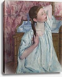 Постер Кассат Мэри (Cassatt Mary) Girl Arranging Her Hair, 1886