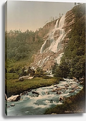 Постер Норвегия. Водопад Твиндефоссен