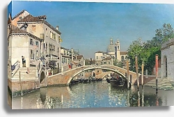 Постер A Venetian Canal With Gondolas, Santa Maria Della Salute Beyond