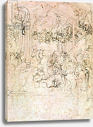 Постер Леонардо да Винчи (Leonardo da Vinci) Composition sketch for The Adoration of the Magi, 1481