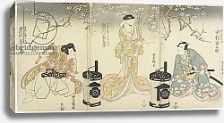 Постер Тоёкуни Утагава Nakamura Gennosuke as Suketsune, Segawa Kikunojo_ as the Wife of Suketsune, Iwai Hanshiro_ as Hakuo_maru, late 18th-early 19th century