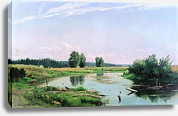 Постер Шишкин Иван Пейзаж с озером 5