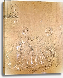 Постер Ингрес Джин Countess Charles d'Agoult and her daughter Claire d'Agoult, May 1849