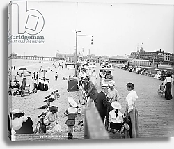 Постер Boardwalk & beach, Asbury Park, N.J.