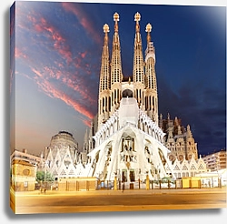 Постер Храм Святого Семейства, Барселона, Испания