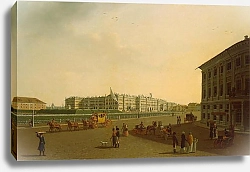 Постер Вид Дворцовой площади и Зимнего дворца от начала Невского проспекта