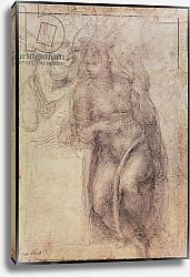 Постер Микеланджело (Michelangelo Buonarroti) Inv.1895-9-15-516.recto Study for the Annunciation, 1547