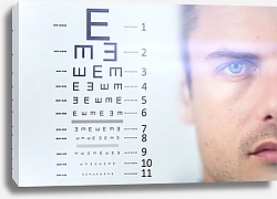 Постер Проверка зрения у мужчины
