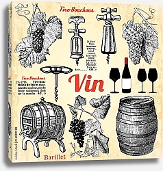 Постер Ароматы французского вина