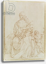 Постер Дюрер Альбрехт Virgin and Child with infant St John, c.1518