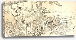 Постер Утагава Кунисада Two Courtesans Enjoying the View from a Teahouse