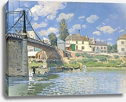 Постер Сислей Альфред (Alfred Sisley) The Bridge at Villeneuve-la-Garenne, 1872