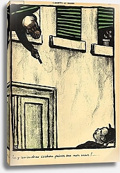 Постер Валлоттон Феликс A bourgeois fires from his window on a passerby, 1902