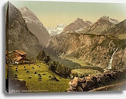 Постер Швейцария. Домик в горах