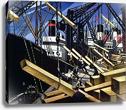 Постер Невинсон Кристофер Loading Timber, Southampton Docks, 1916-17
