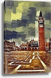 Постер Площадь с башней в Венеции