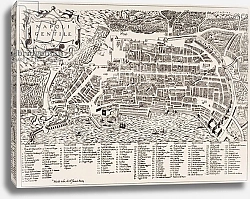 Постер Школа: Итальянская 17в. Map of Naples, c.1600
