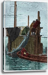 Постер Неизвестен Sturgeon fishing in the Volga River.