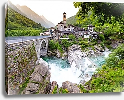 Постер Лавертеццо, долина Верзаска, Тессин, Швейцария