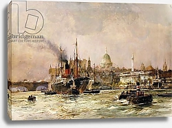Постер Дикстон Чарльз Shipping on the Thames Below St. Paul's, 1930