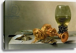 Постер Клас Питер A Still Life with a Roemer and a Gilt Cup