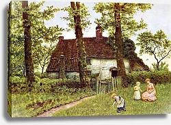 Постер Гриневей Кейт 'A Surrey cottage'  by Kate Greenaway.