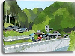 Постер Хируёки Исутзу (совр) Dining room in the mountain village,2016,