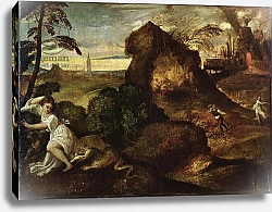 Постер Тициан (Tiziano Vecellio) Orpheus and Eurydice 3