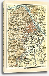 Постер Карта окрестностей Вены, конец 19 в. 1