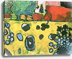 Постер Явленский Алексей Still life with a colourful tablecloth, 1909