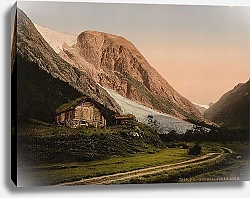 Постер Норвегия. Согне-фьорд, вид на ледник