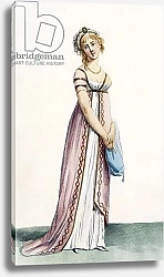 Постер Лебу‑де‑ла‑Месанжер Пьер A simply designed lady's ball dress, illustration from 'Journal des Dames et des Modes', 1799
