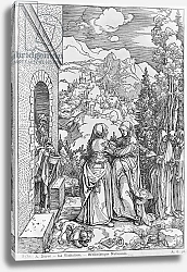 Постер Дюрер Альбрехт The Visitation, from the 'Life of the Virgin' series, c.1503