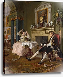Постер Хогарт Уильям Marriage a la Mode:II- The Tete a Tete, c.1743