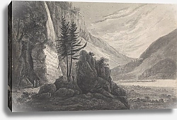 Постер Вельд Исаак Mountainous Landscape with Inscription to Salomon Gessner