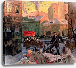 Постер Кустодиев Борис October 1917 in Petrograd