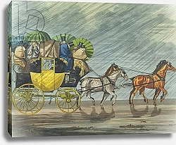 Постер Олкен Генри (охота) A Bath Coach, aquatinted by George Hunt published 1820