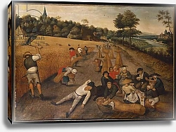 Постер Брейгель Питер Младший Summer: Harvesters Working and Eating in a Cornfield, 1624