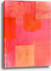 Постер Розово-оранжевая геометрическая абстракция