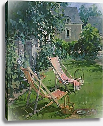 Постер Райдер Сьюзен (совр) Deck Chairs at Coudray, 1998
