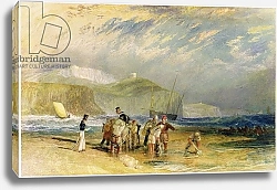 Постер Тернер Уильям (William Turner) Folkestone Harbour and Coast to Devon, c.1830